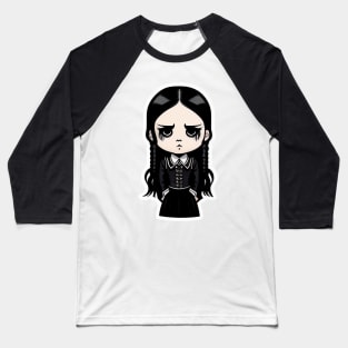 ADDAMS Family, Wednesday-inspired design, Baseball T-Shirt